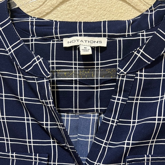 Notations Button down Blouse size M - Picture 3 of 6